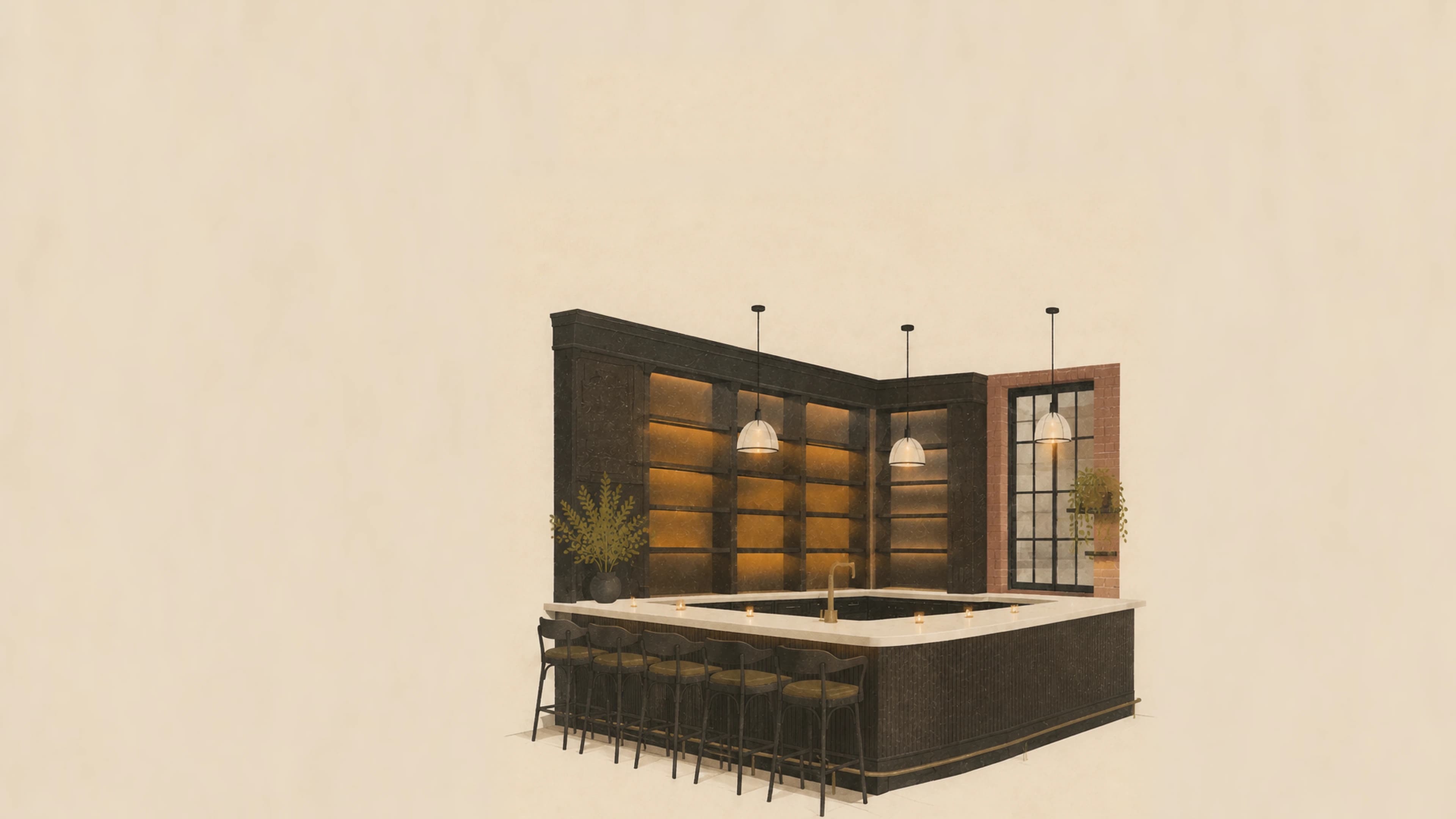 Illustration of the planned Le Yard bar