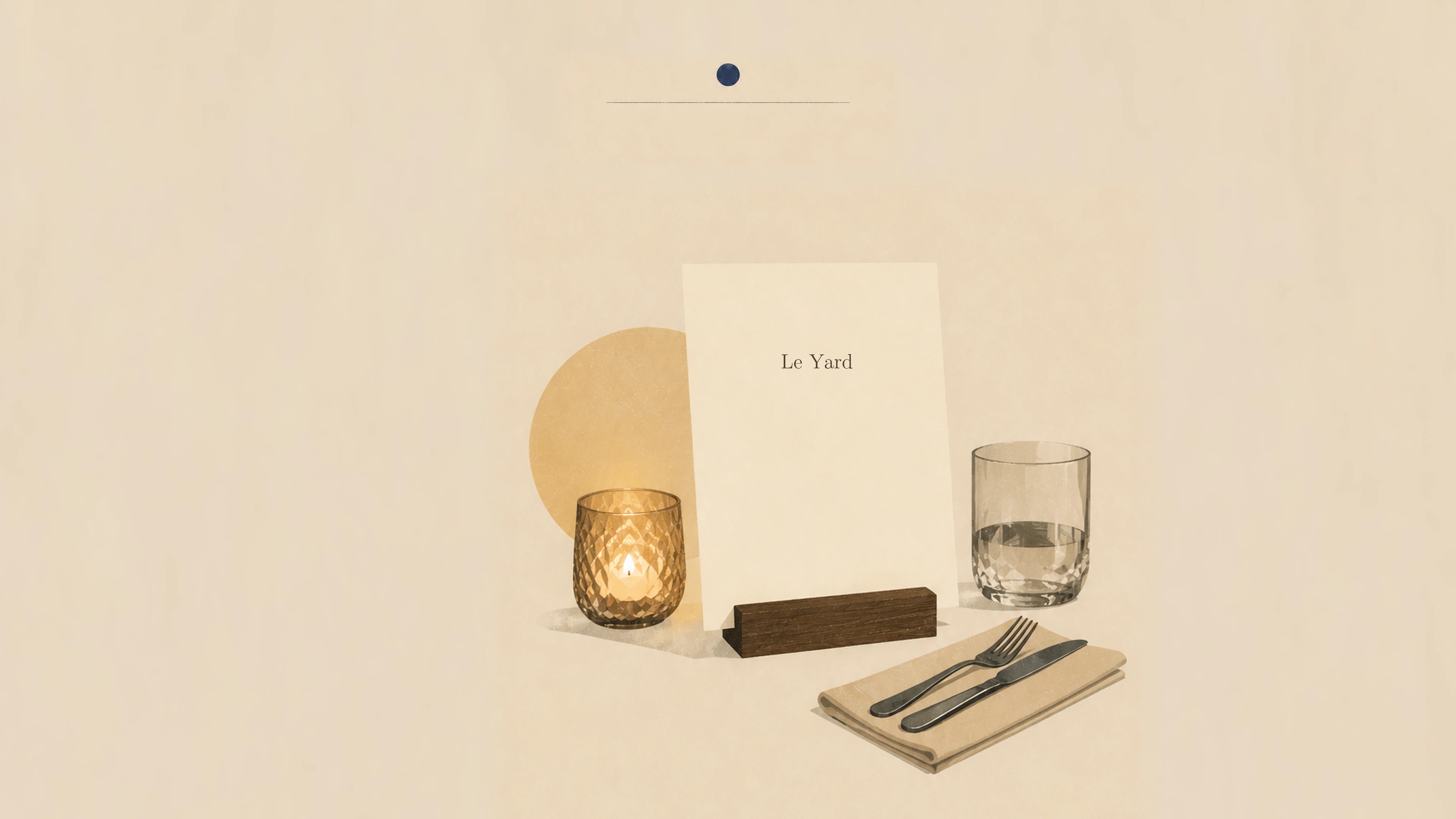 Illustration of the planned Le Yard table setting